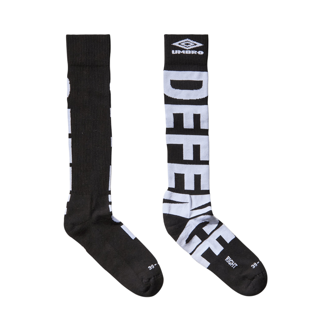 엄브로 x 슬램잼 오펜스 디펜스 삭스 블랙 화이트(Umbro x Slam Jam Offence Defence Socks Black White) - 2