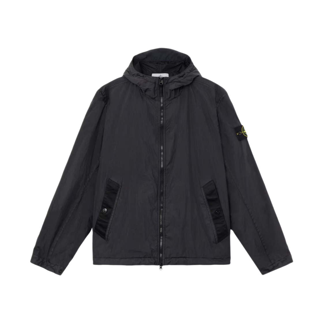 L1S1541000-01S0A23-V0029 Stone Island 4100001 Crinkle Reps NY Hooded Jacket with Wind Resistance and Anti-Drop Black - 26SS