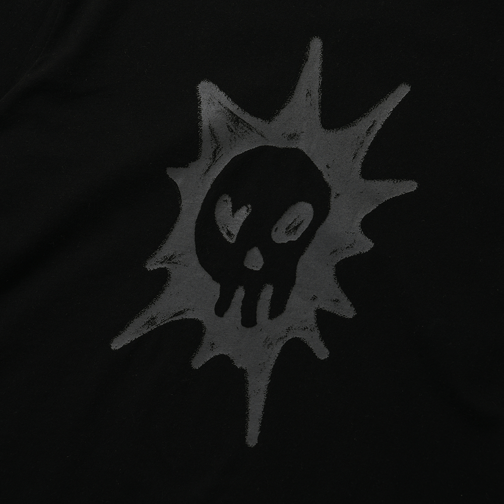 아모우 하트 스컬 롱슬리브 블랙(AMOU Heart Skull Long Sleeve Black) - 2