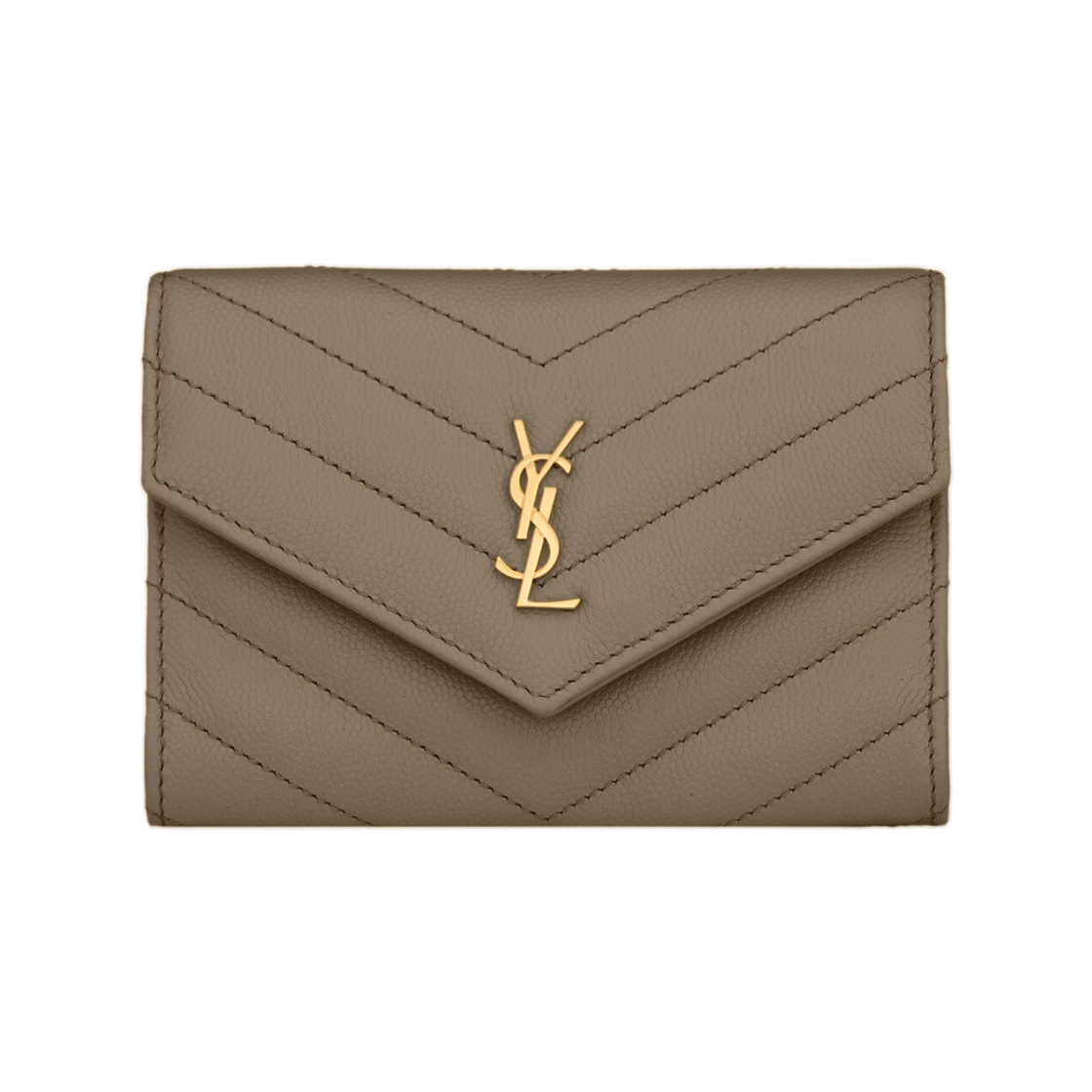 생로랑 카산드라 월렛 그레인 드 뿌드르 레더 라이트 토프(Saint Laurent Cassandre Wallet in Grain De Poudre Leather Light Taupe) - 1