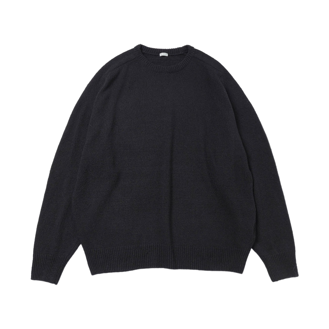 아프레쎄 워시드 실크 넵 크루넥 스웨터 블랙 - 26SS(A.Presse Washed Silk Nep Crew Neck Sweater Black - 26SS) - 1