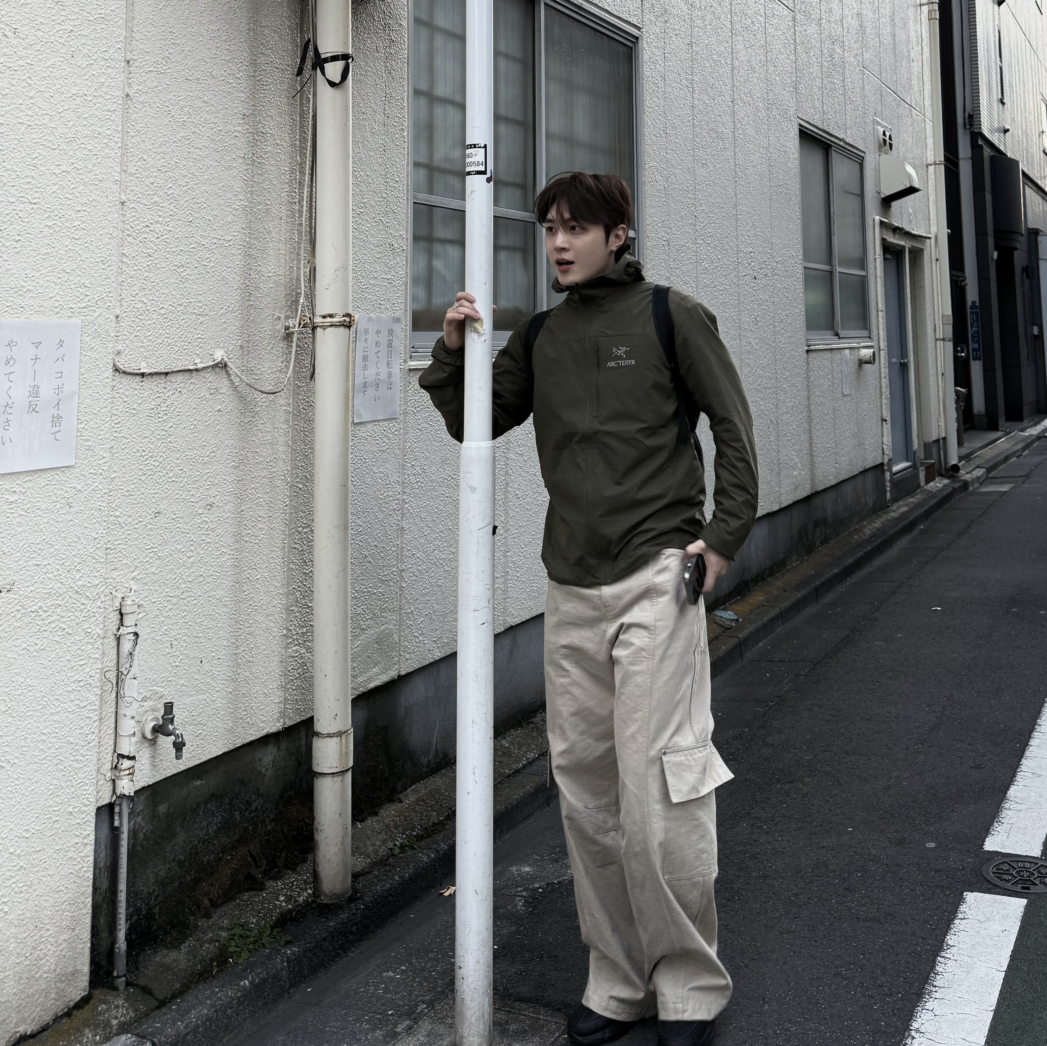 Arc'teryx Squamish Hoody Tatsu 착용 스타일