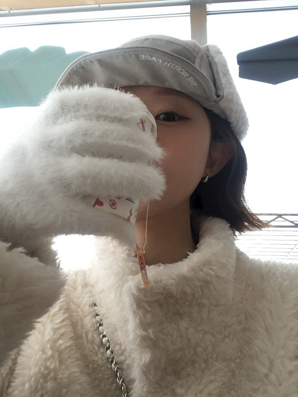 The North Face White Label Fleece Earmuff Cap White Sand - 25FW, The North Face White Label Fleece Earmuff Cap White Sand 착용 스타일 - 7