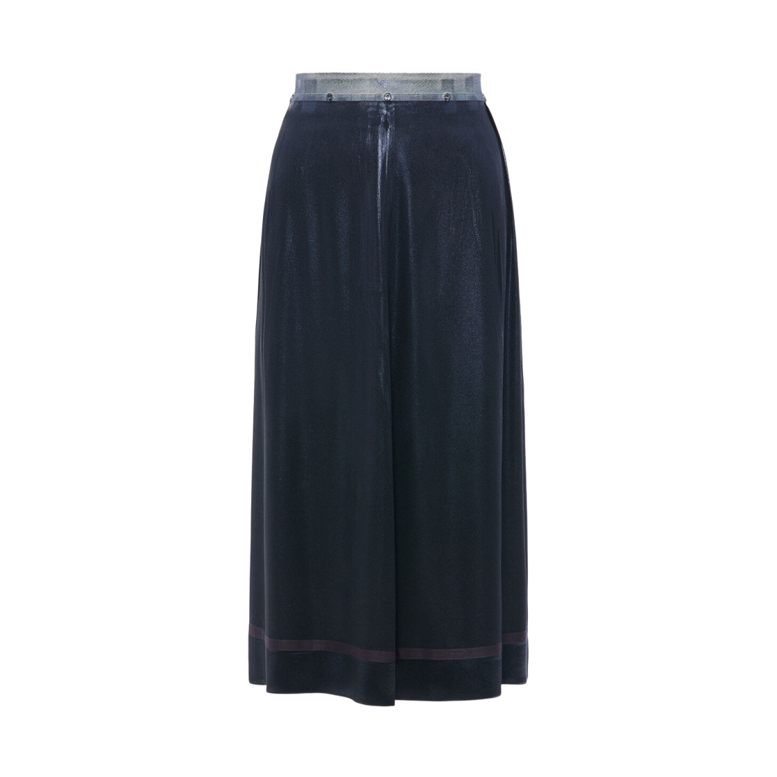 S51ME0051M35533900 (W) Maison Margiela Foiled Midi Skirt Black