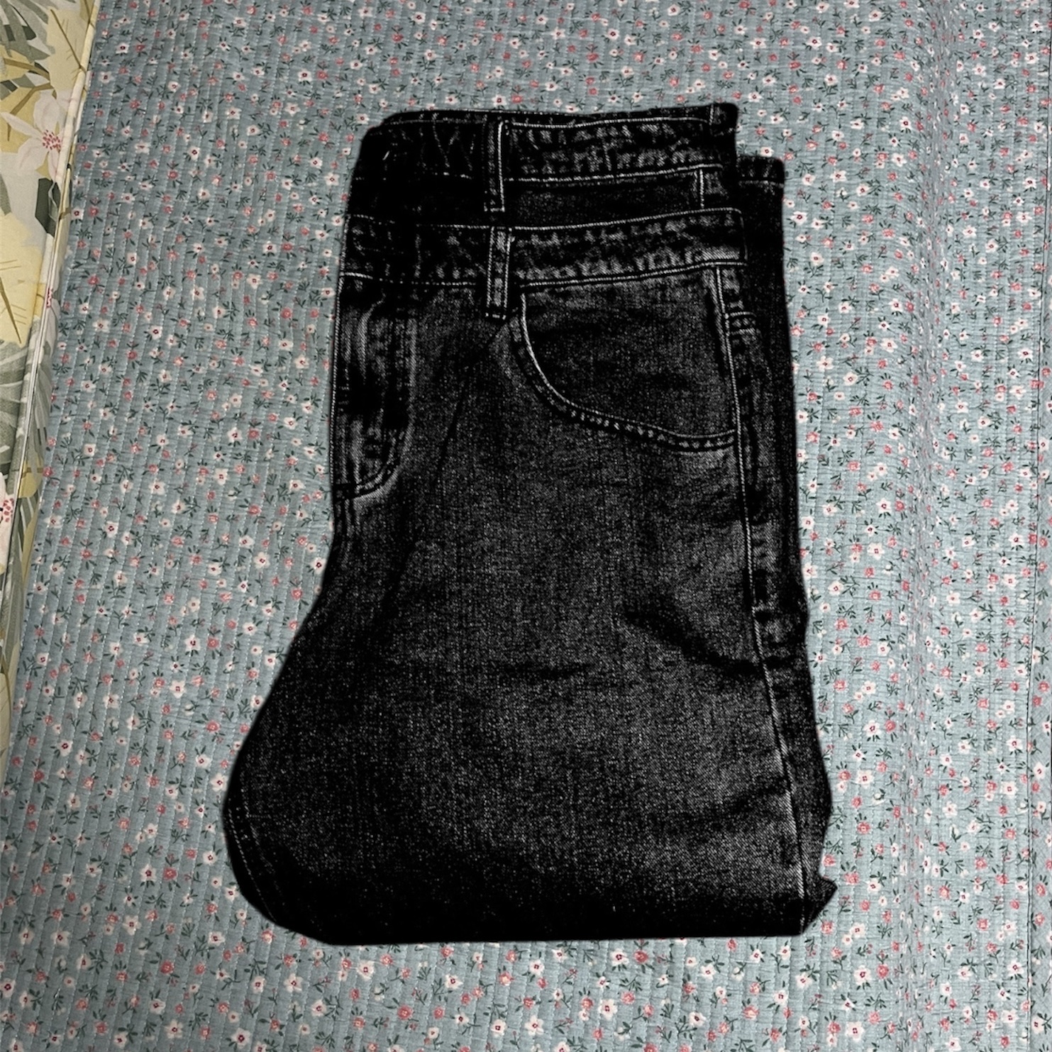 Millo Archive Overfit Double Waist Pants Washed Black 착용 스타일