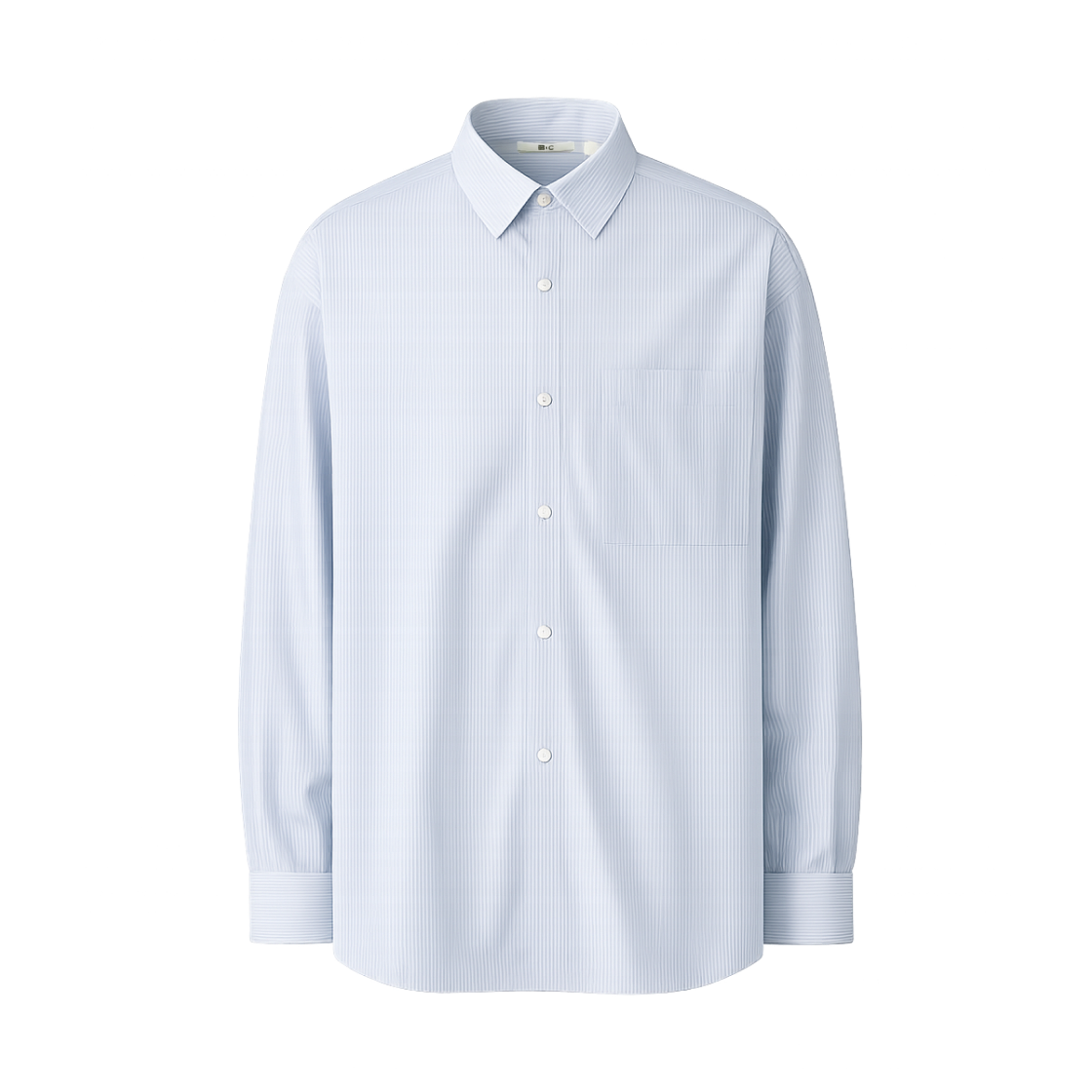 유니클로 C 브로드클로스 오버사이즈 롱슬리브 셔츠 블루(Uniqlo C Broadcloth Oversized Long Sleeve Shirt Blue) - 1