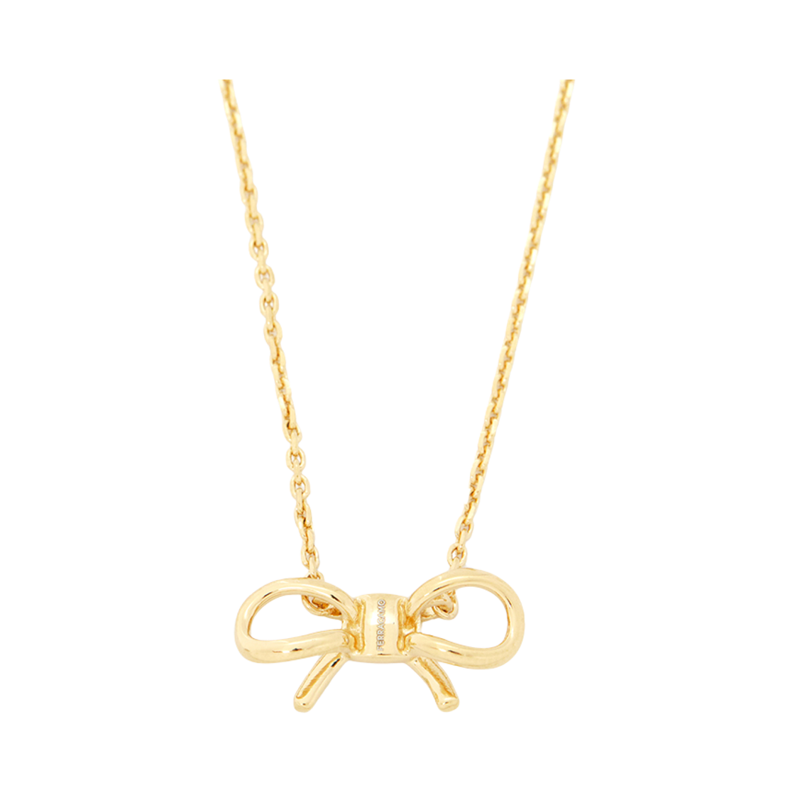 760951-791136 (W) Ferragamo Bow Necklace Gold