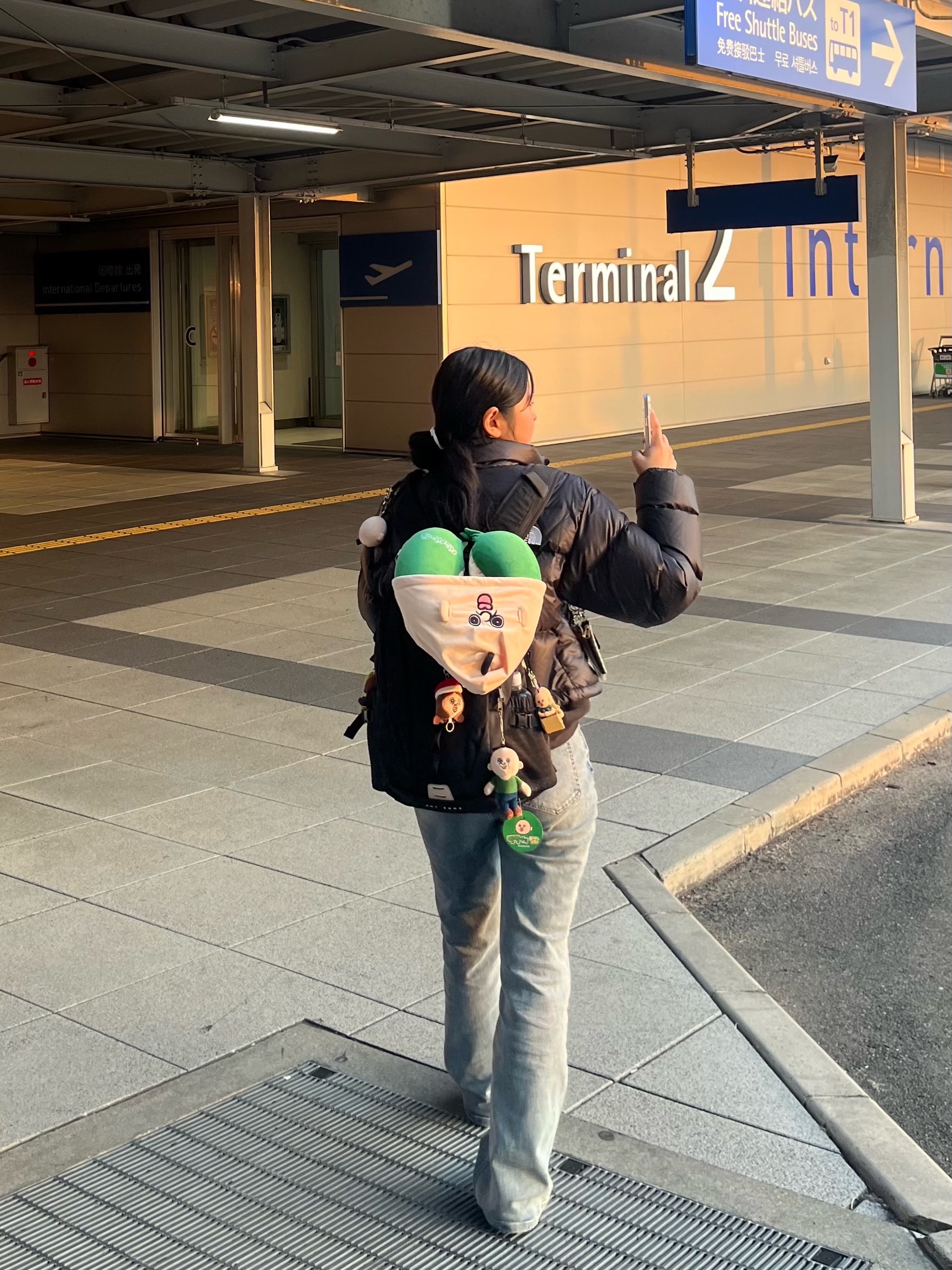 (W) The North Face Nuptse Short Jacket Black 착용 스타일