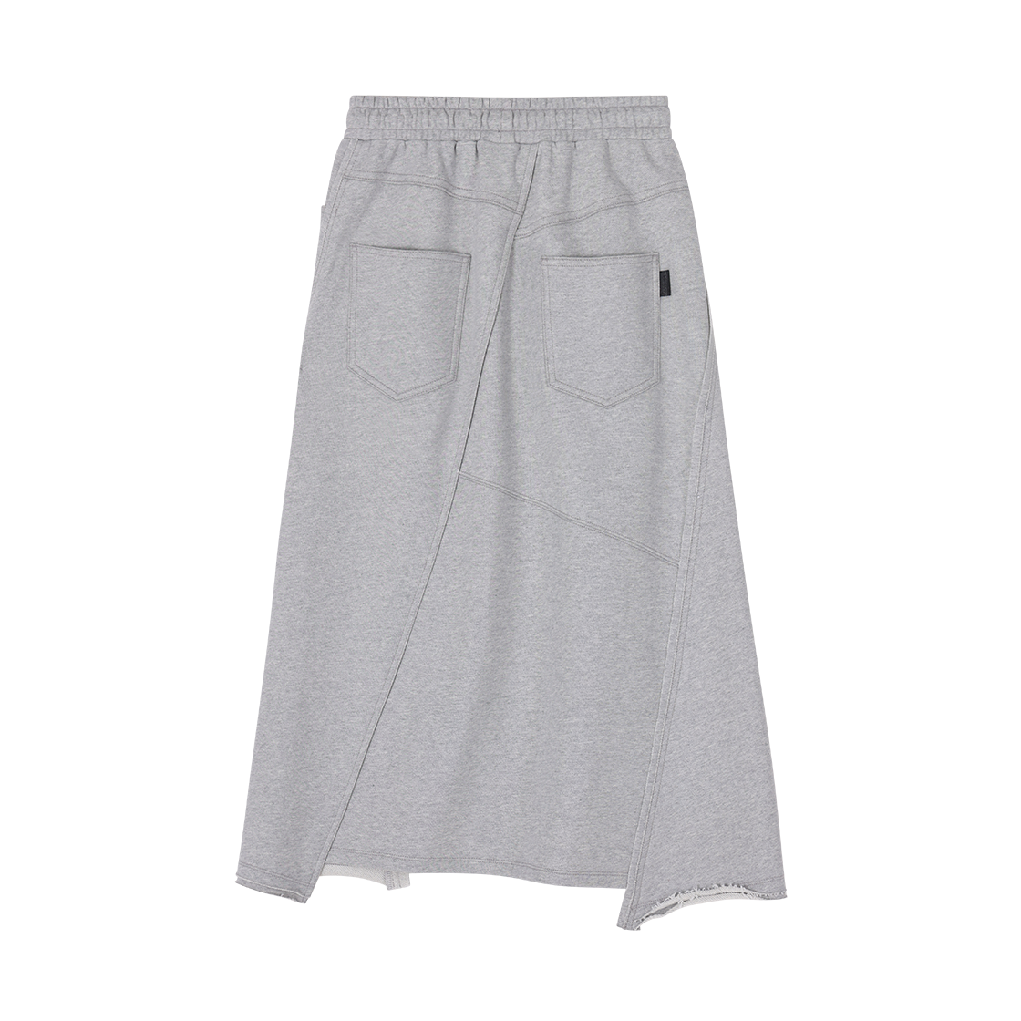 (W) 송지오 컬렉션 바이어스 캐스트 저지 스커트 멜란지 그레이((W) SONGZIO COLLECTION Biascast Jersey Skirt Melange Grey) - 2