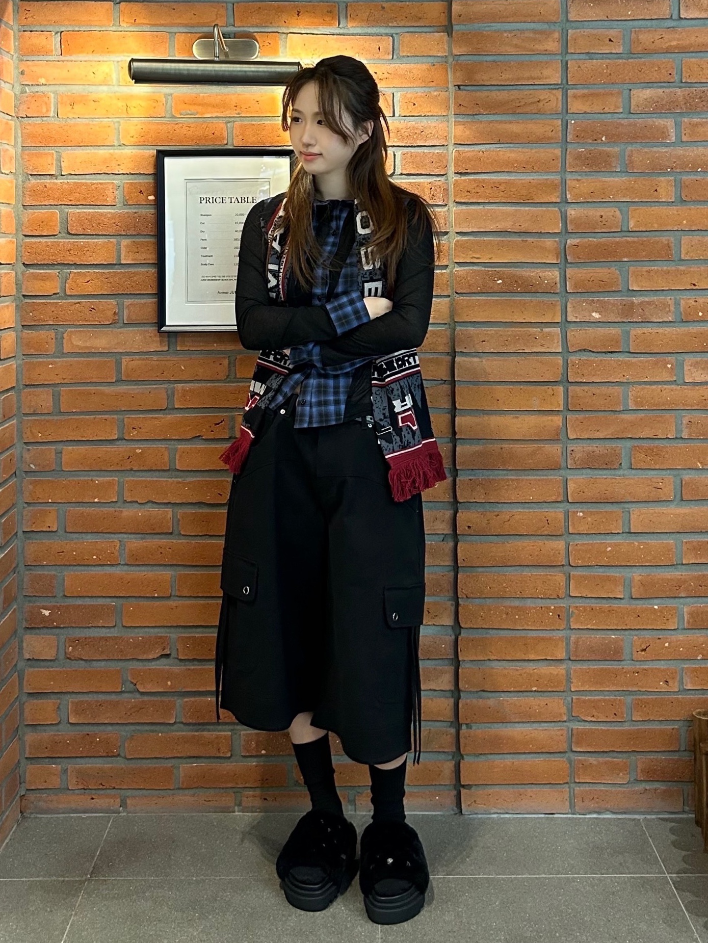 Toga Pulla AJ1433 Fur Black - 25FW 착용 스타일 - 2