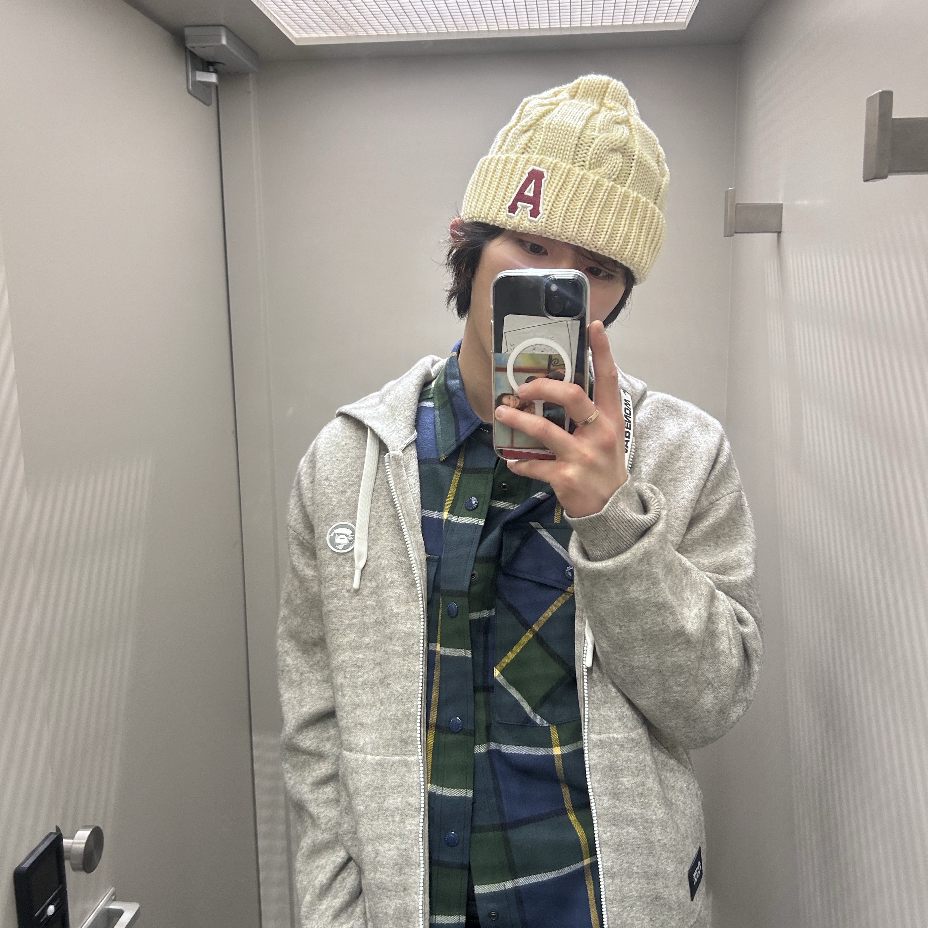 AAPE Main Hat Ivory - 26SS 착용 스타일 - 2