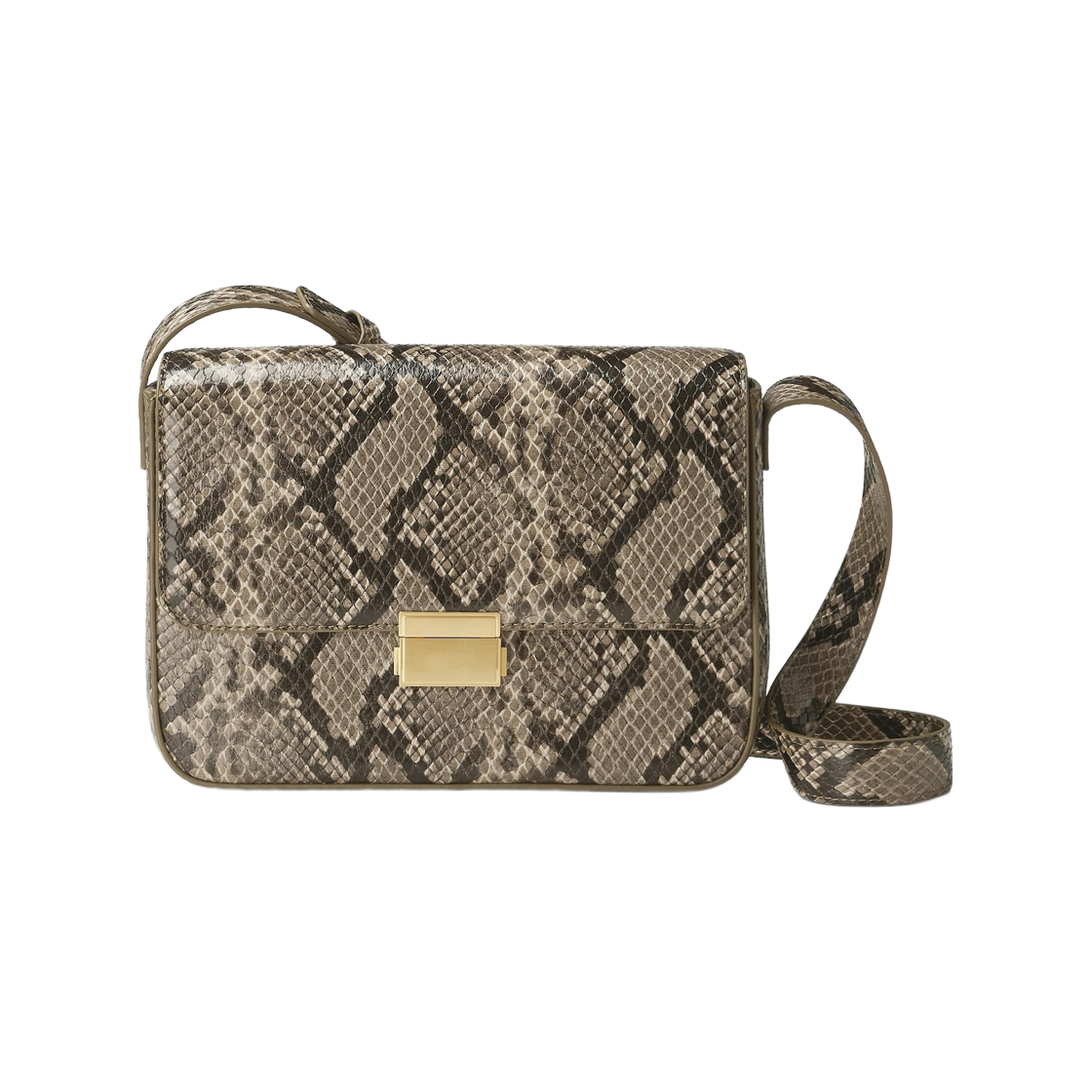 GU 스퀘어 플랩 숄더백 베이지(GU Square Flap Shoulder Bag Beige)