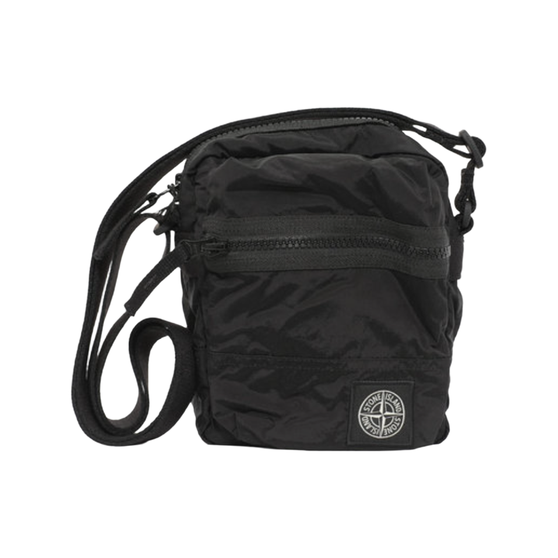 스톤 아일랜드 9200015 코티드 나일론 메탈 에코닐 크로스바디백 블랙 - 26SS(Stone Island 9200015 Coated Nylon Metal In Econyl Crossbody Bag Black - 26SS)