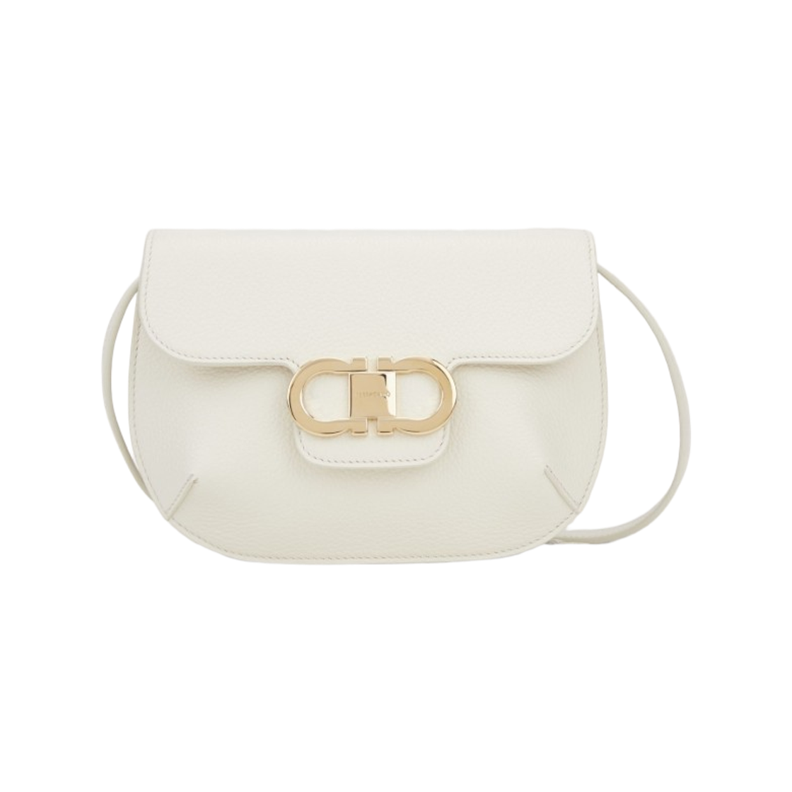 221094-789842 Ferragamo Double Gancini Mini Shoulder Bag White