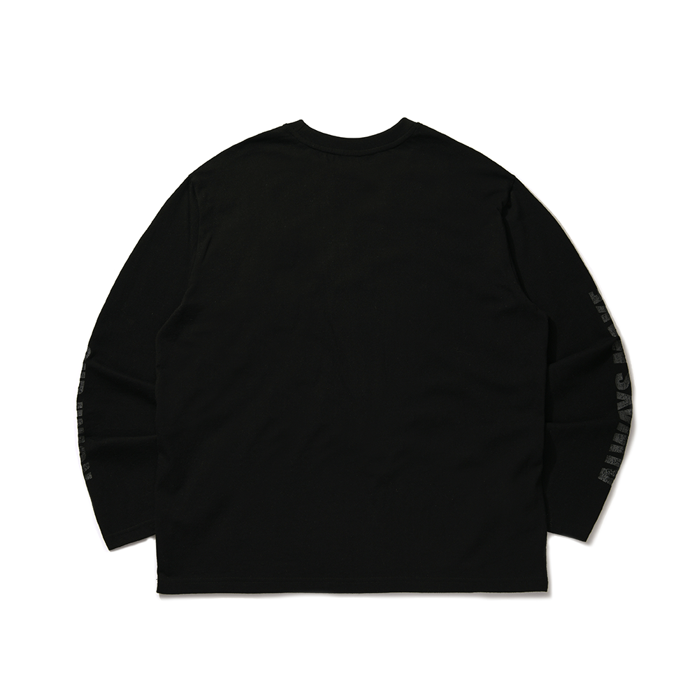 아모우 하트 스컬 롱슬리브 블랙(AMOU Heart Skull Long Sleeve Black) - 3