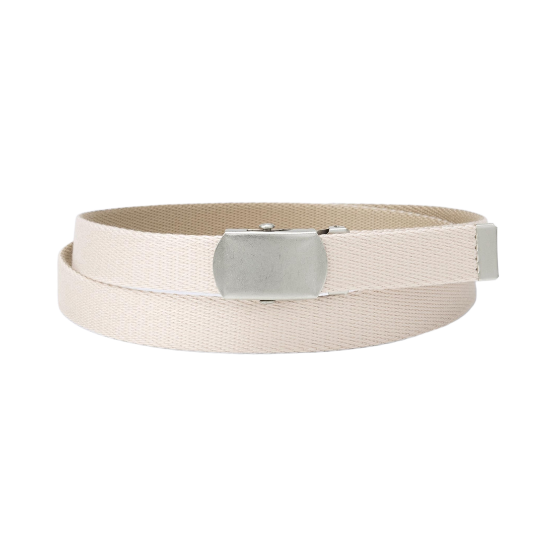 359011-01 GU Color Combination Tape Long Belt Off White
