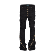 Undermycar Cowboy Spur Flare Jeans Black