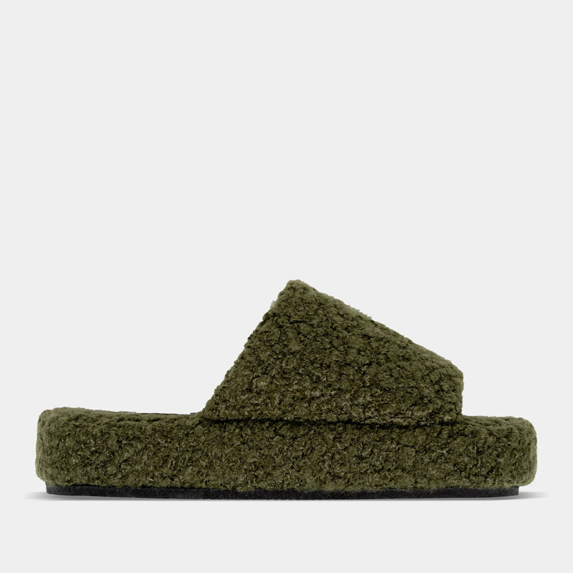 [3% 적립] 씨피티에스 부클 울 룸슈즈 카키([3% 적립] CPTS BOUCLE WOOL SLIDES KAHKI) - 2