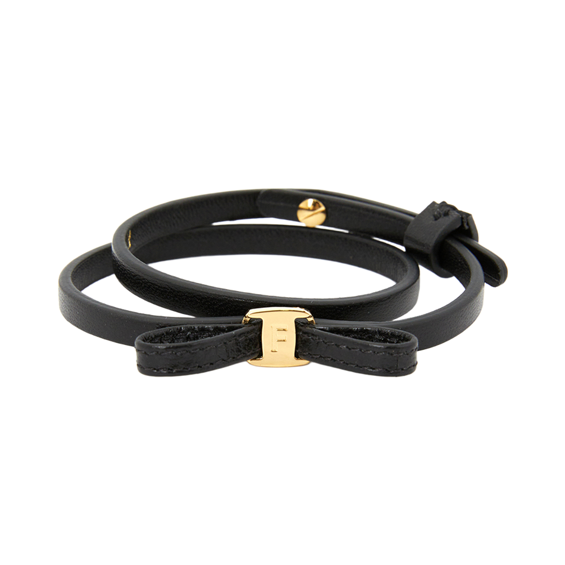 760953-791145 (W) Ferragamo Bow Bracelet Black