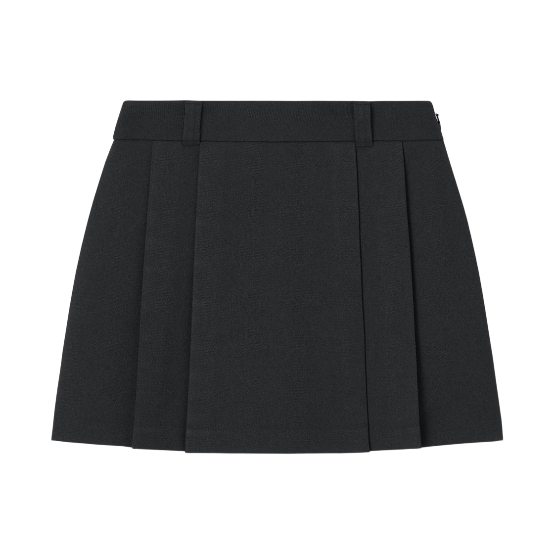 (W) GU 사이드 플리티드 스커트 블랙((W) GU Side Pleated Skirt Black) - 1