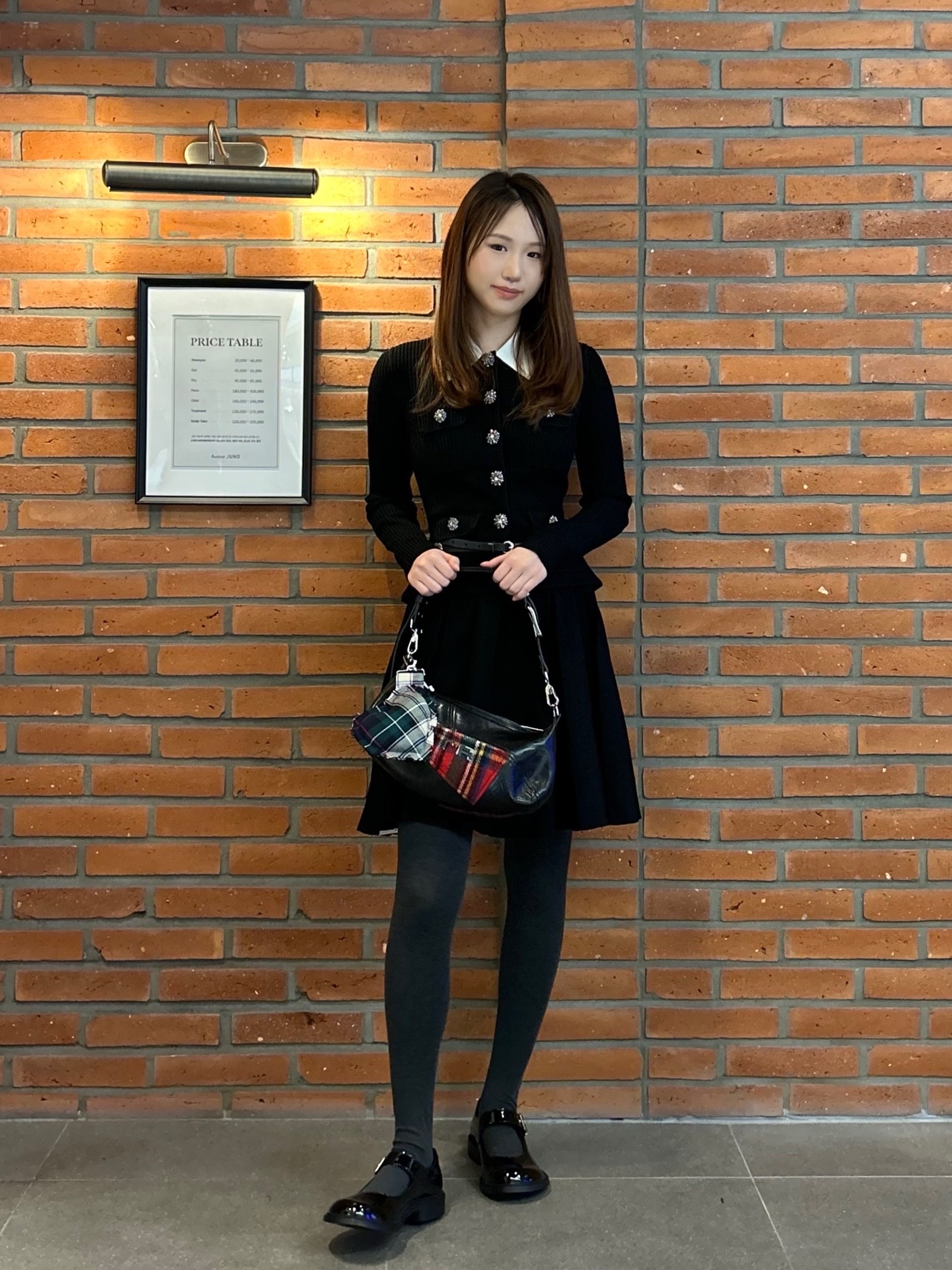 Self Portrait Women Tailored Knit Mini Dress Black - 26SS 착용 스타일 - 3