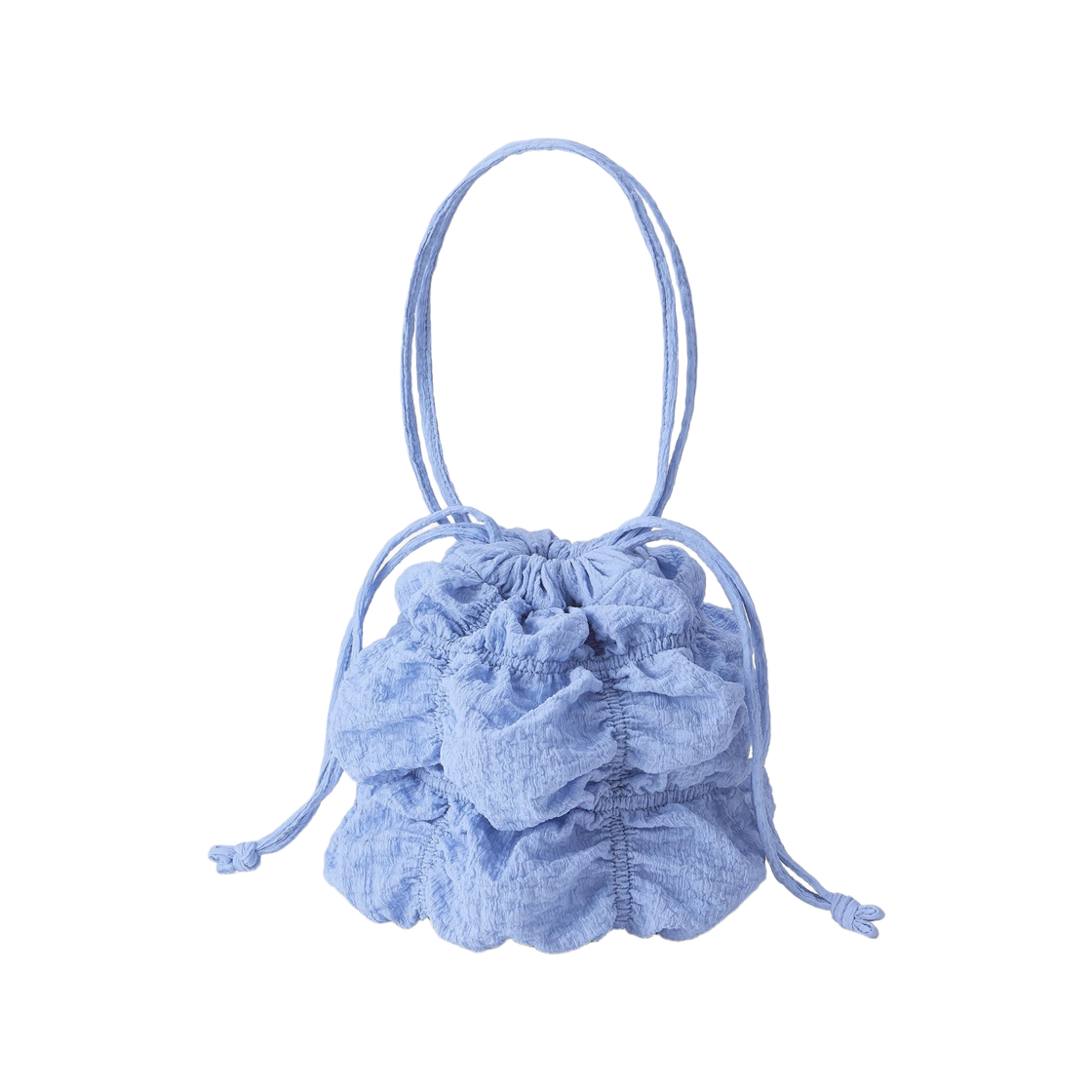 GU 쉬레드 드로우스트링 백 블루(GU Shirred Drawstring Bag Blue)