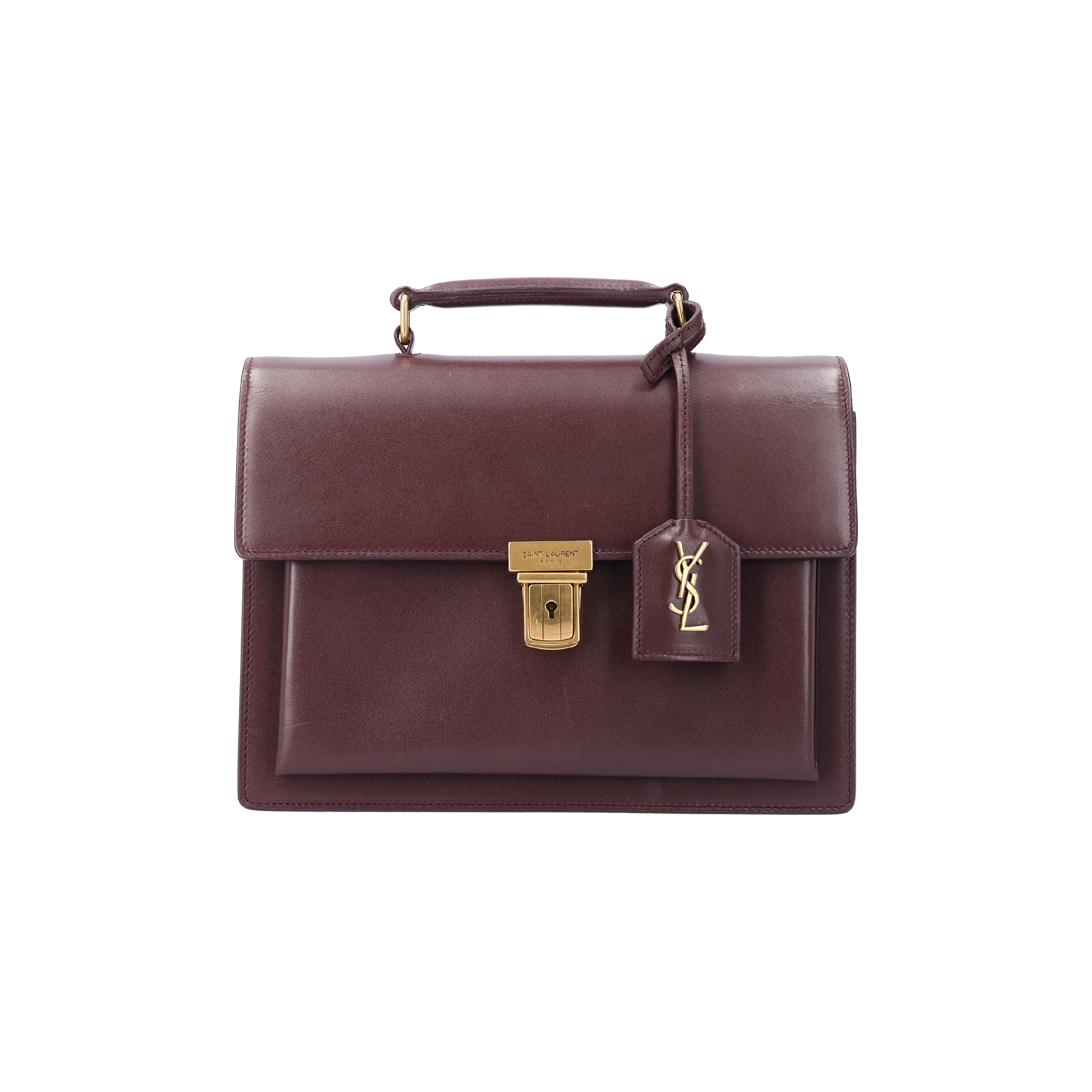 생로랑 392264 하이 스쿨 사첼백 레더 버건디(Saint Laurent 392264 High School Satchel Bag in Burgundy Leather)