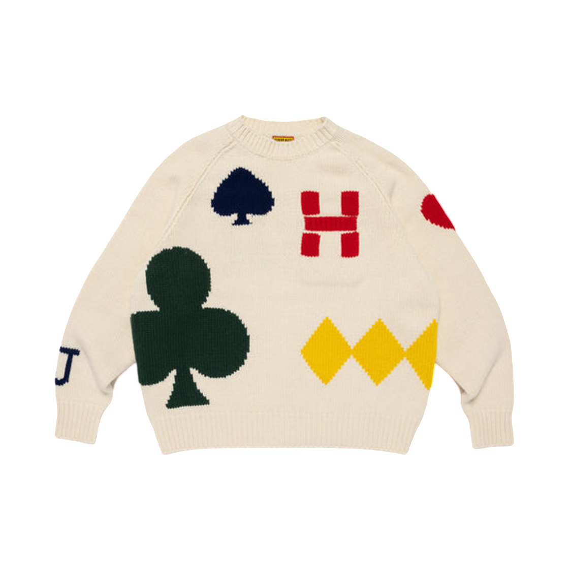 HM31CS012 Human Made Lowgauge Knit Sweater White