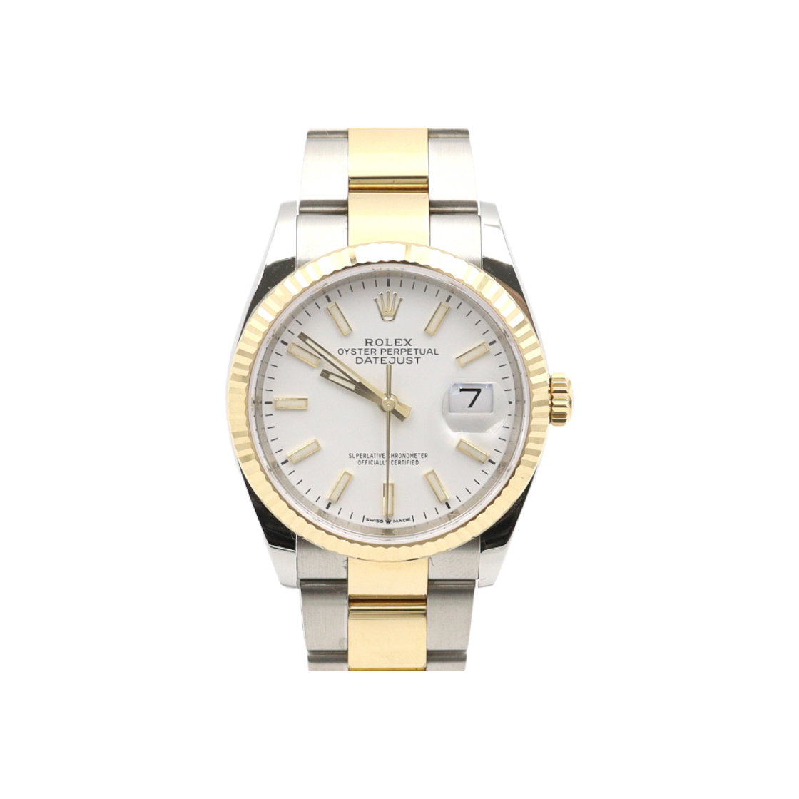 ITCOUK6QJD8A Rolex 126233 18K Yellow Gold Datejust White Dial 36MM Men's Watch