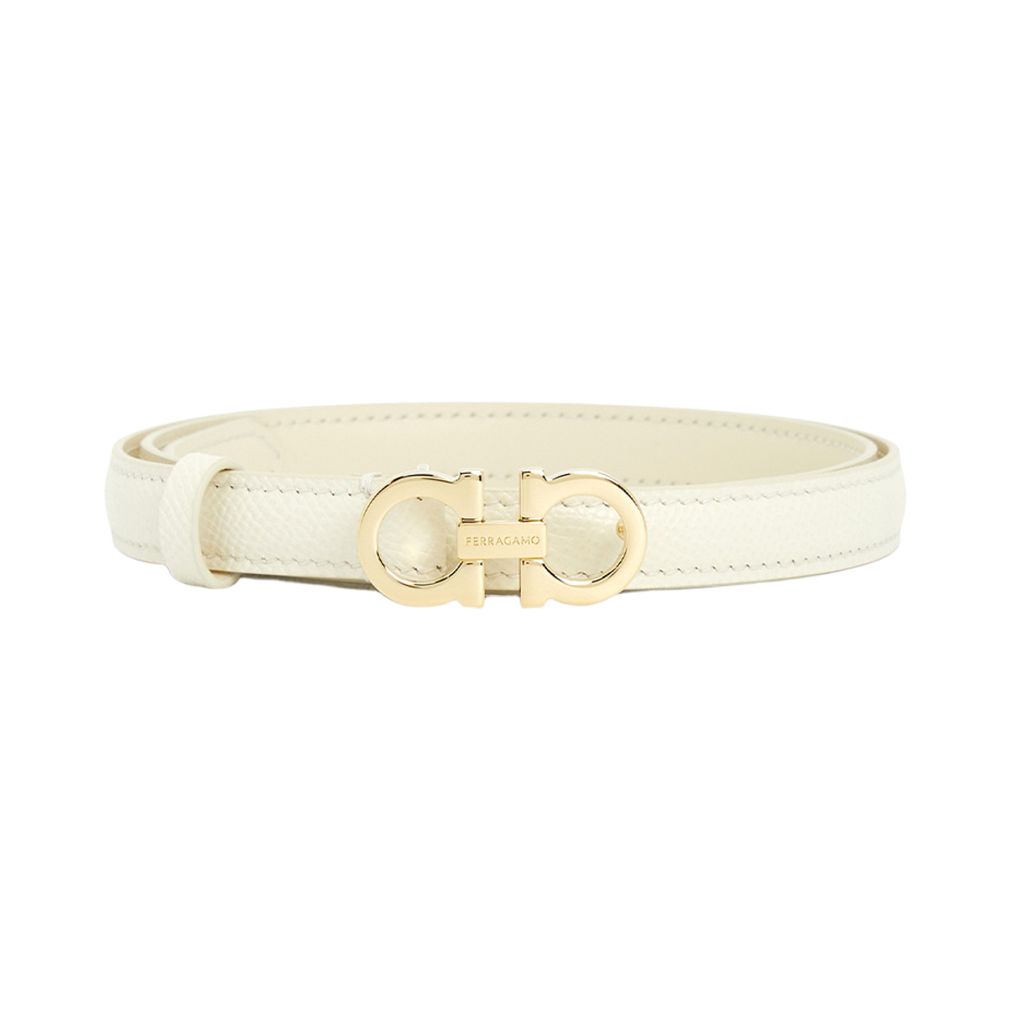 (W) 페라가모 간치니 벨트 화이트((W) Ferragamo Gancini Belt White) - 1