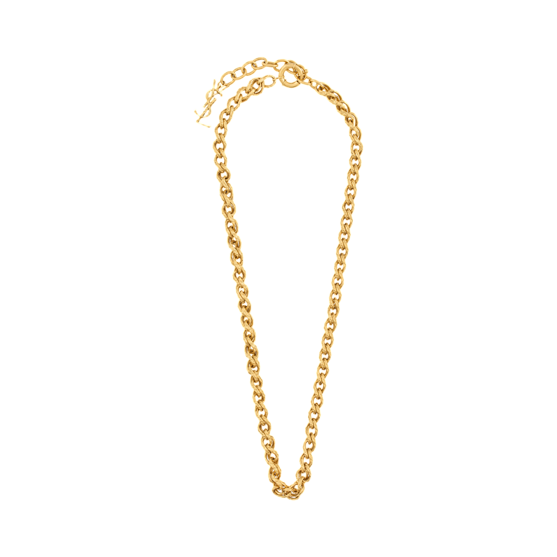 생로랑 로프 체인 네클리스 메탈 브래스 골드(Saint Laurent Rope Chain Necklace in Metal Brass Gold) - 1