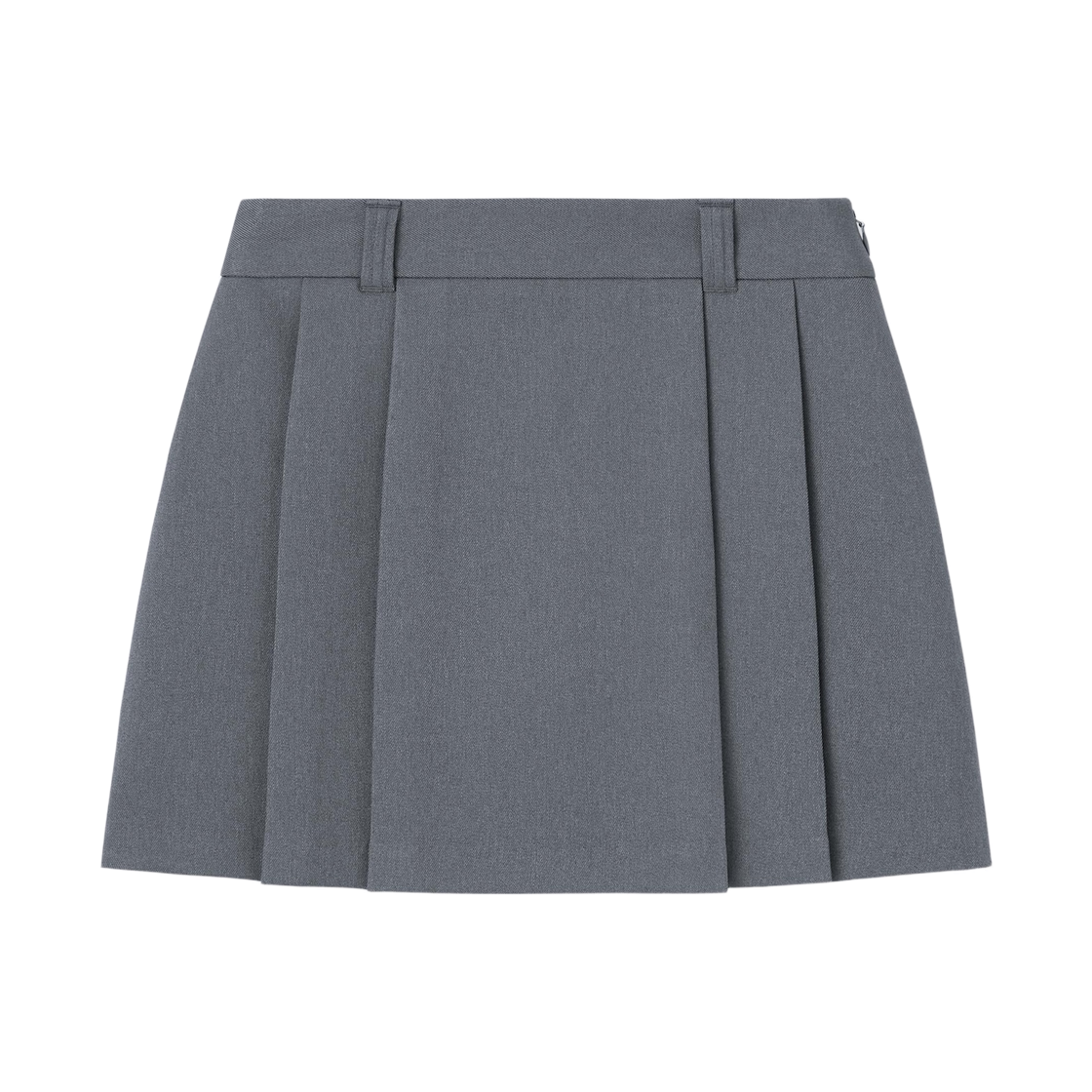 (W) GU 사이드 플리티드 스커트 다크 그레이((W) GU Side Pleated Skirt Dark Gray) - 1
