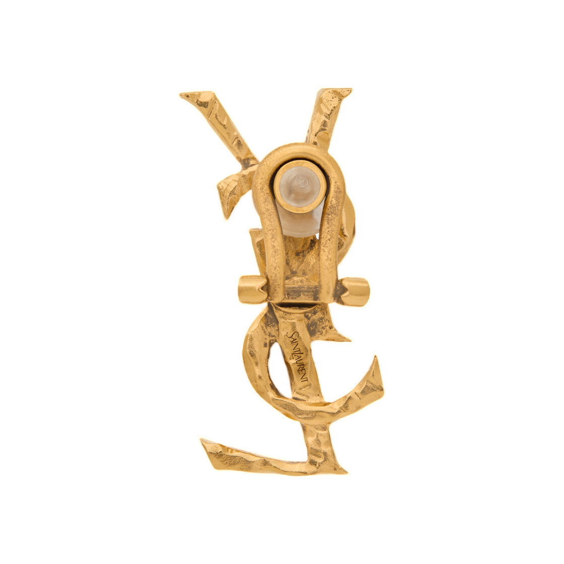 생로랑 카산드라 이어링 메탈 브래스 골드(Saint Laurent Cassandre Earring in Metal Brass Gold) - 2