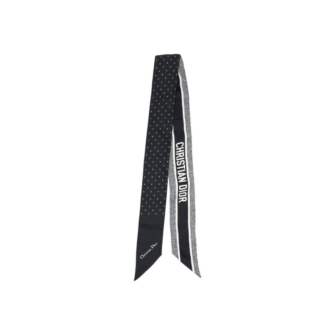 ITAAMQASEUMW Dior Dot Misha Silk Scarf in Black and White