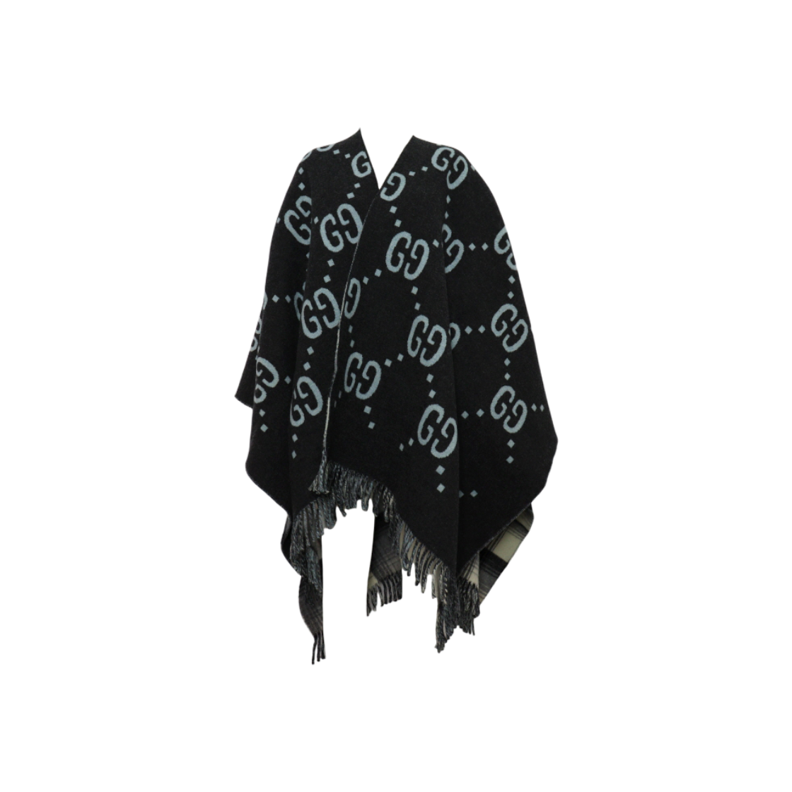 ITQRC4EO4UP7 Gucci 553118 GG Reversible Women's Shawl Poncho