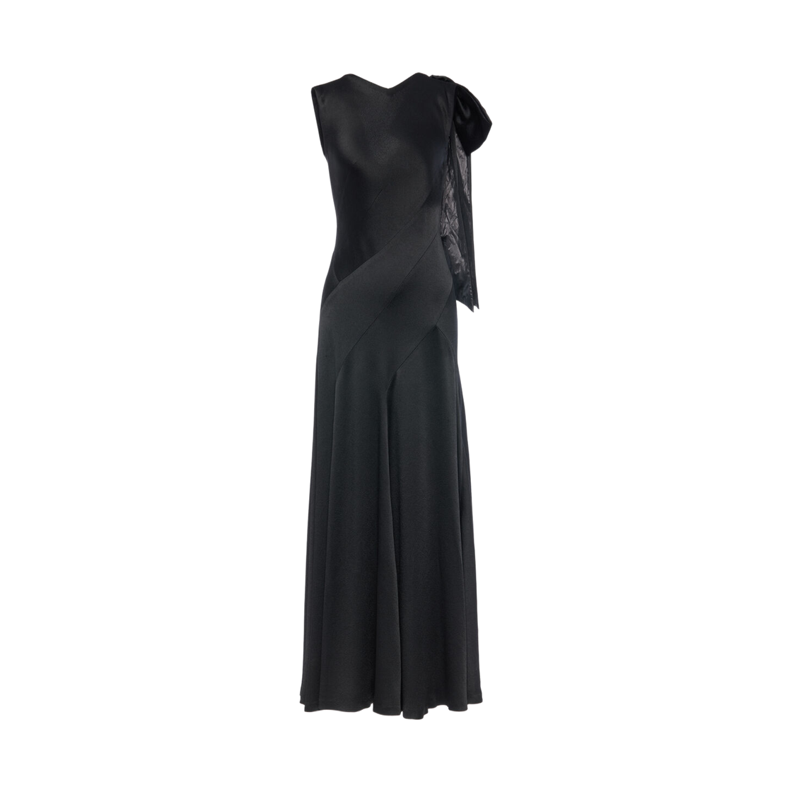 S51DG0004S49465900 (W) Maison Margiela Bias Cut Evening Gown Black
