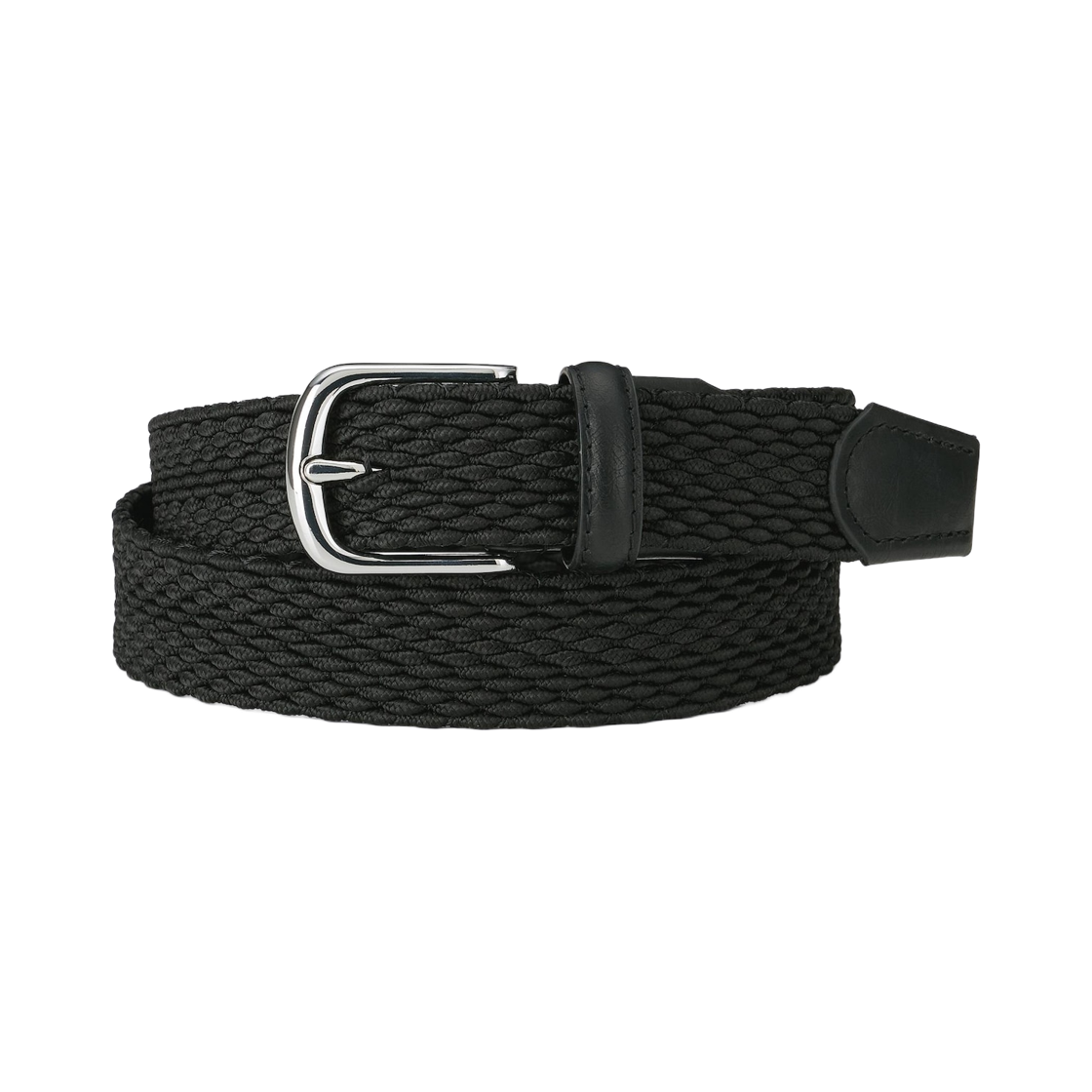 357277-09 GU Stretch Mesh Belt Black