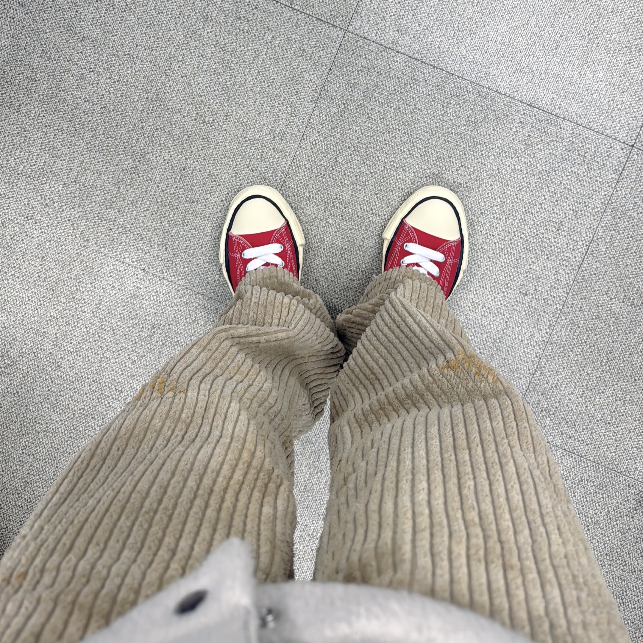 Maison Mihara Yasuhiro Peterson VL OG Sole Canvas Low-top Sneakers Red 착용 스타일
