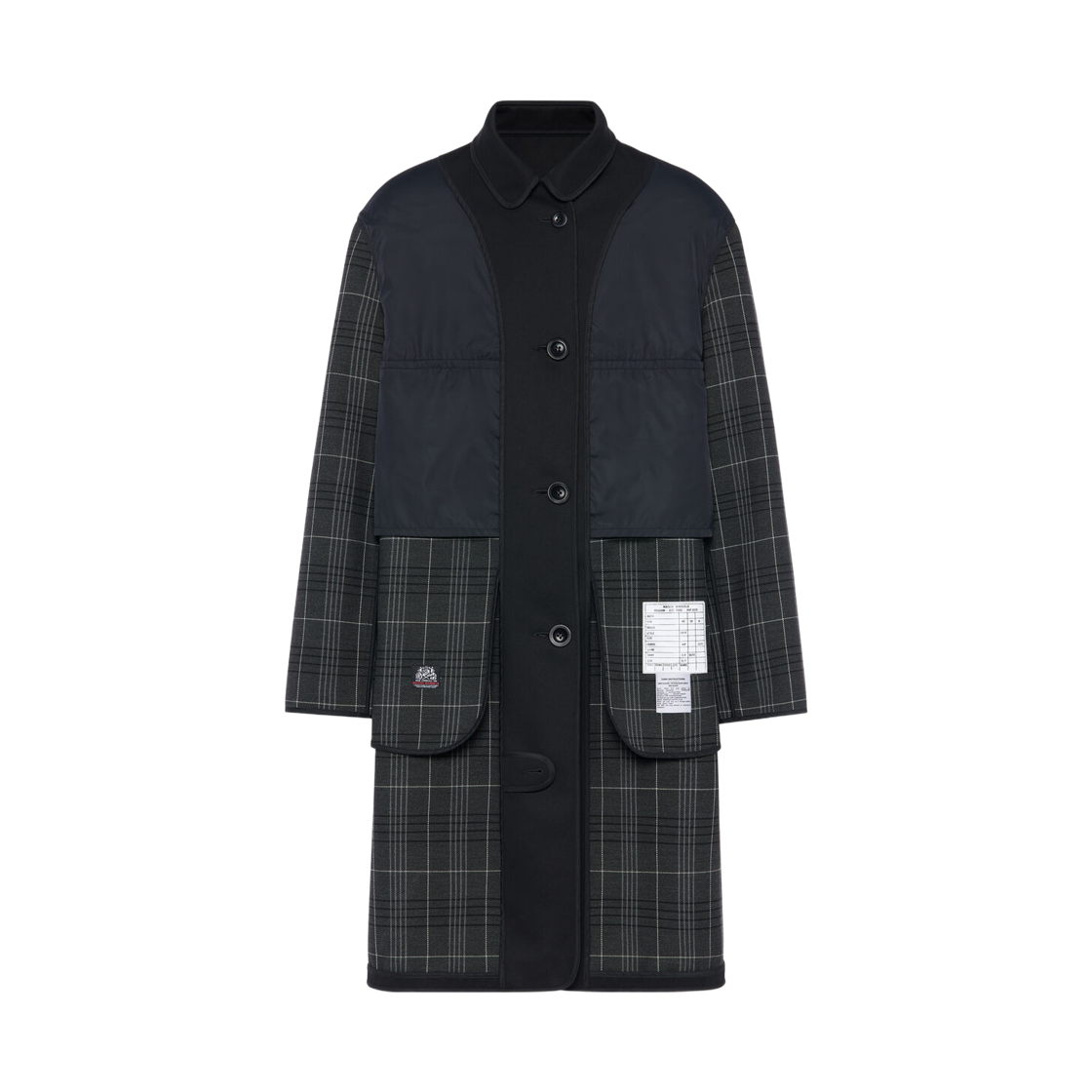 S50AA0163M35727961 Maison Margiela Reversible Check Coat Silver