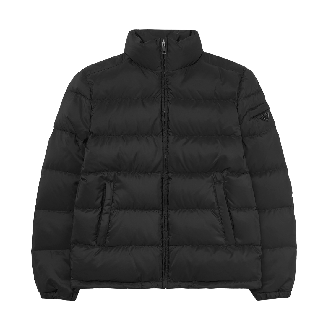 프라다 트라이앵글 로고 다운 재킷 블랙(Prada Triangle Logo Down Jacket Black)