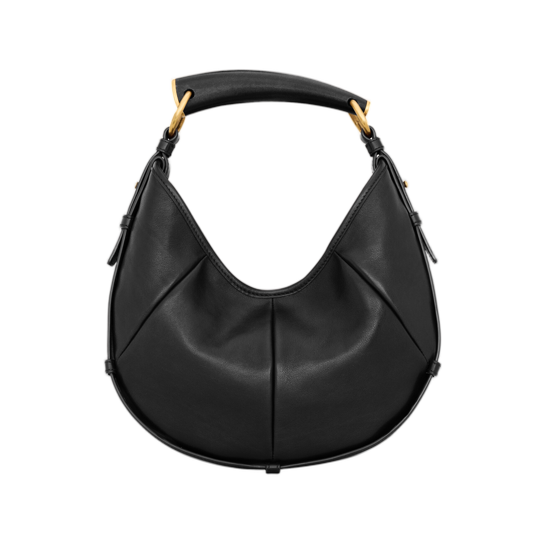 851432-AAGWJ-1000 Saint Laurent Mombasa Small in Leather Black