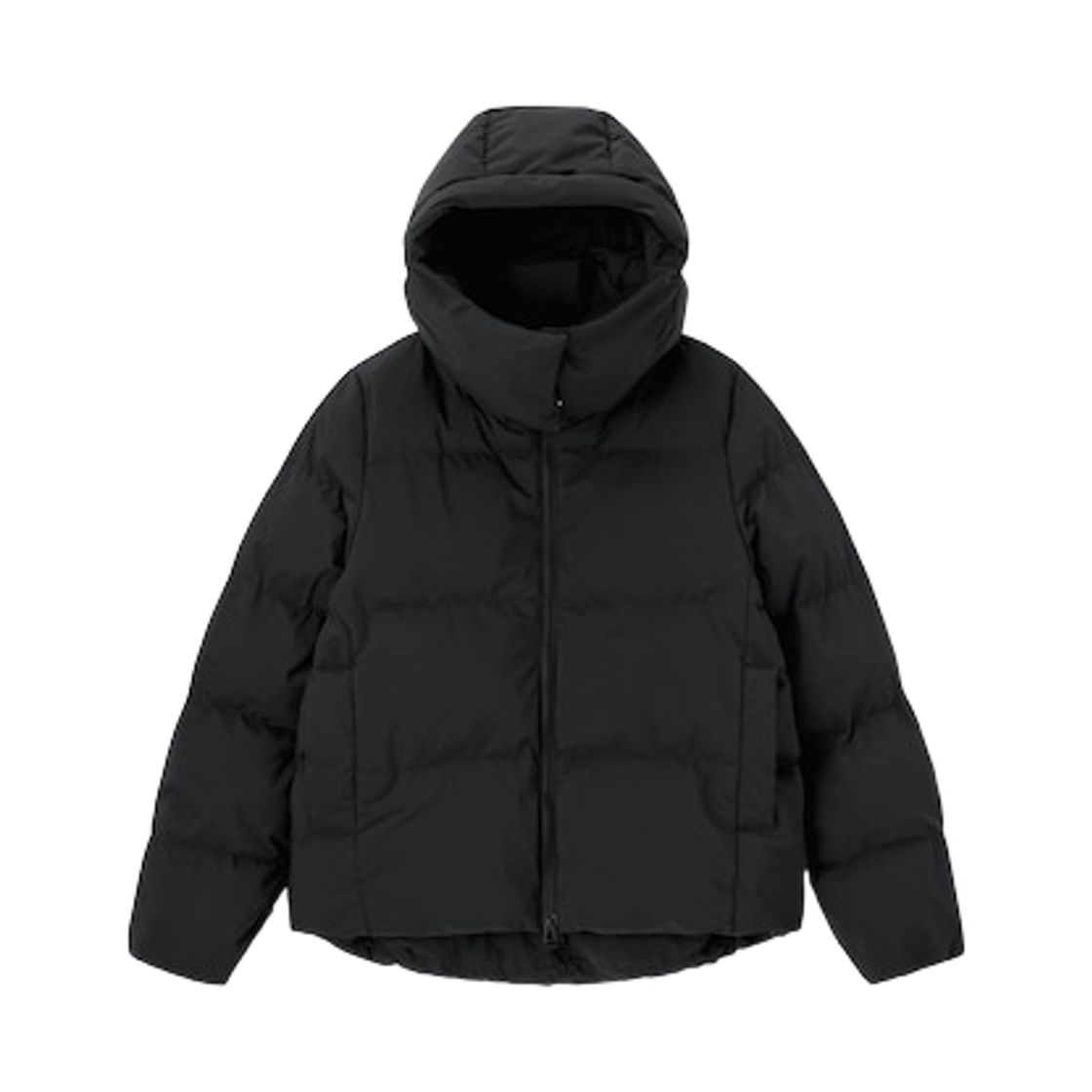 (W) GU 웜 패디드 블루종 블랙((W) GU Warm Padded Blouson Black)