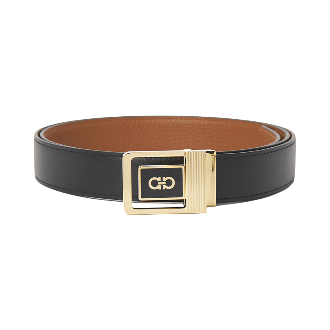 페라가모 리버시블 간치니 벨트 블랙 브라운(Ferragamo Reversible Gancini Belt Black Brown) - 1