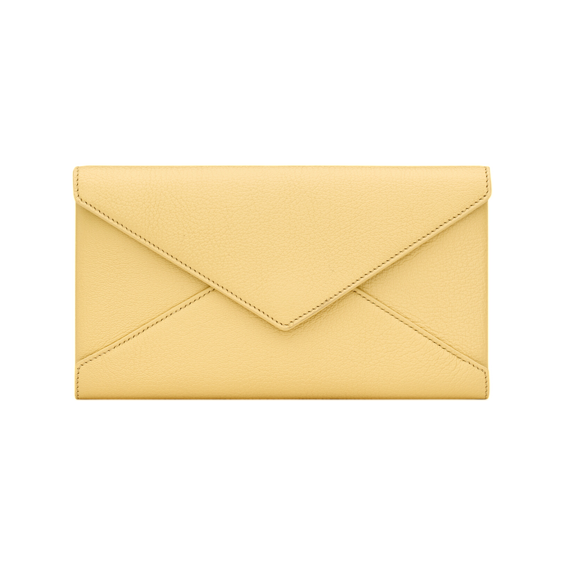 생로랑 레터 라지 월렛 레더 소프트 레몬(Saint Laurent Letter Large Wallet in Leather Soft Lemon) - 1