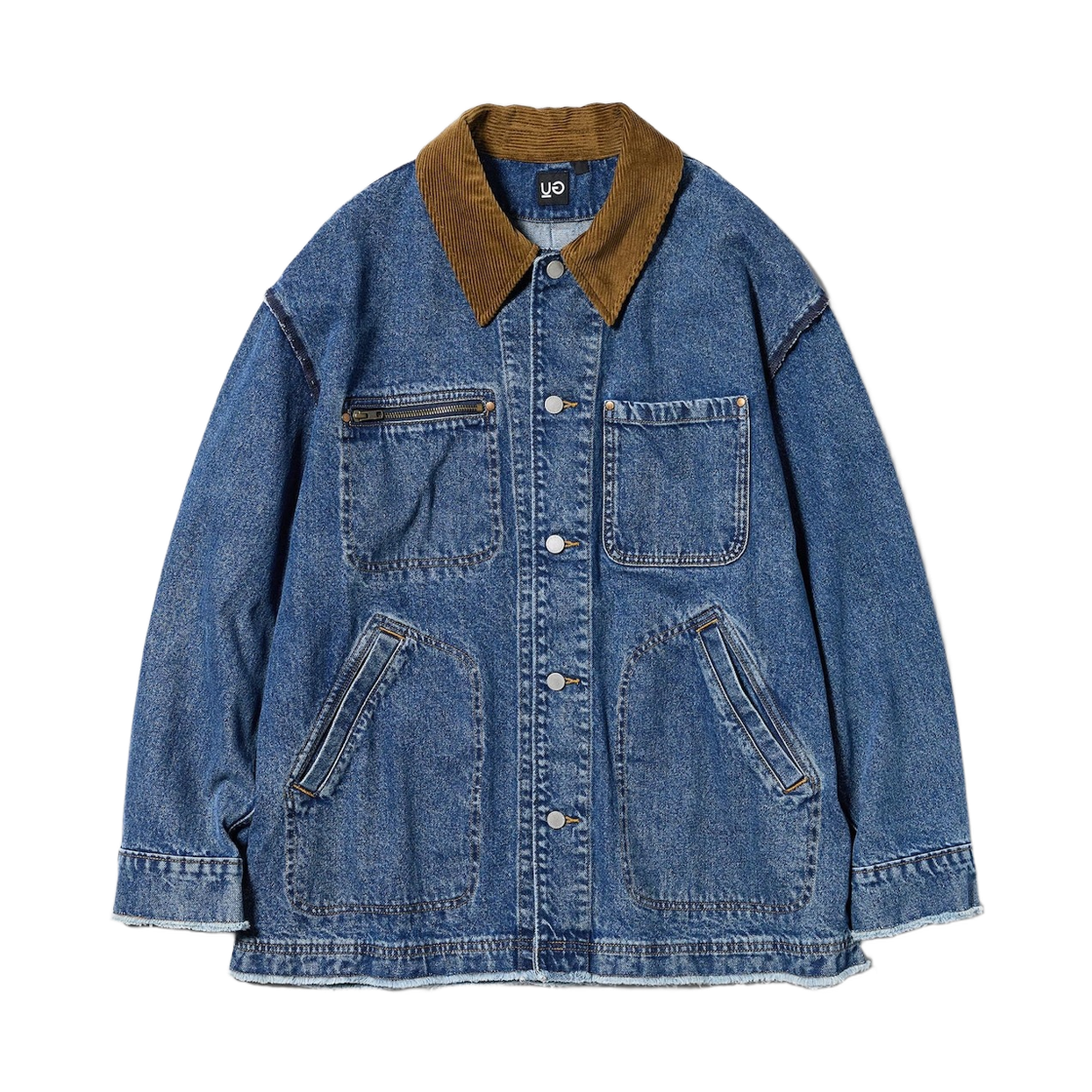 358502-66 GU x Undercover Coverall Jacket Blue