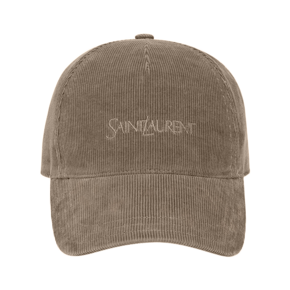 821737-3YR66-2980 Saint LaurentCap in Corduroy Kaki