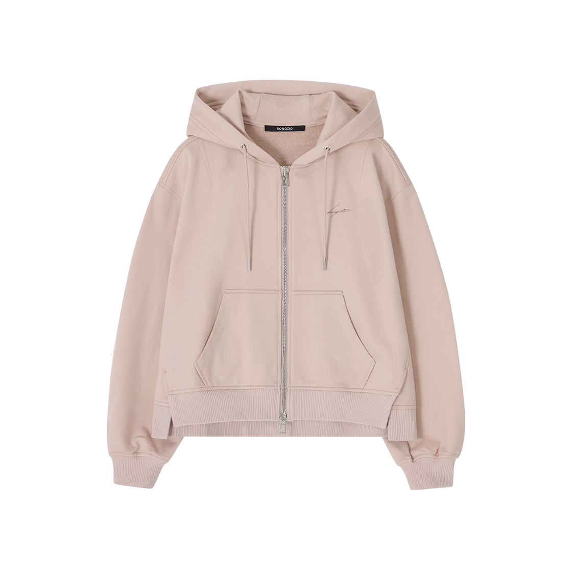 (W) 송지오 컬렉션 아크엔젤 엠브로이드 집업 핑크 베이지((W) SONGZIO COLLECTION Archangel Embroidered Zip Up Pink Beige)