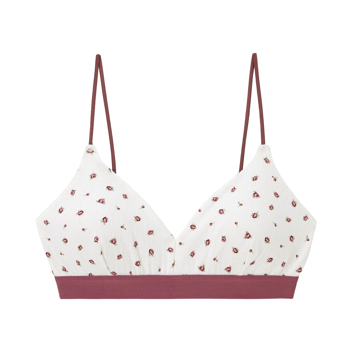 357219-01 (W) GU Rose Bralette Off White