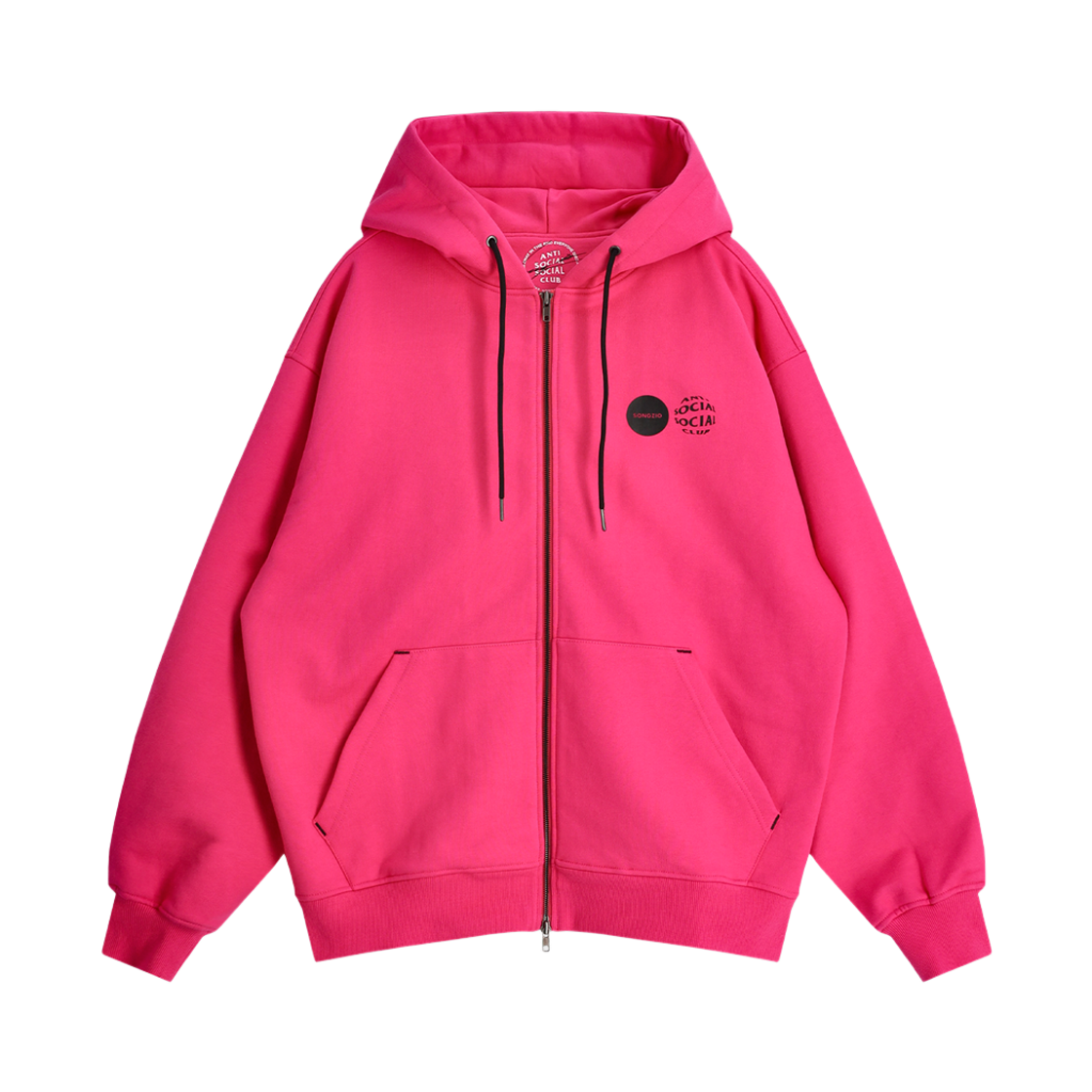 안티소셜소셜클럽 송지오 웨이브 로고 후드 집업 핑크(ASSC x Songzio Wave Logo Hood Zip-Up/Pink)