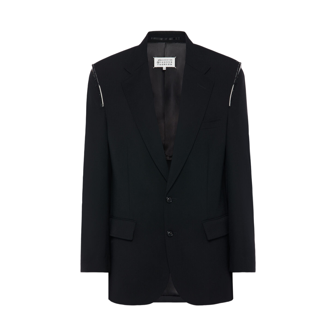 메종 마르지엘라 울 싱글 브레스티드 블레이저 블랙(Maison Margiela Wool Single Breasted Blazer Black)